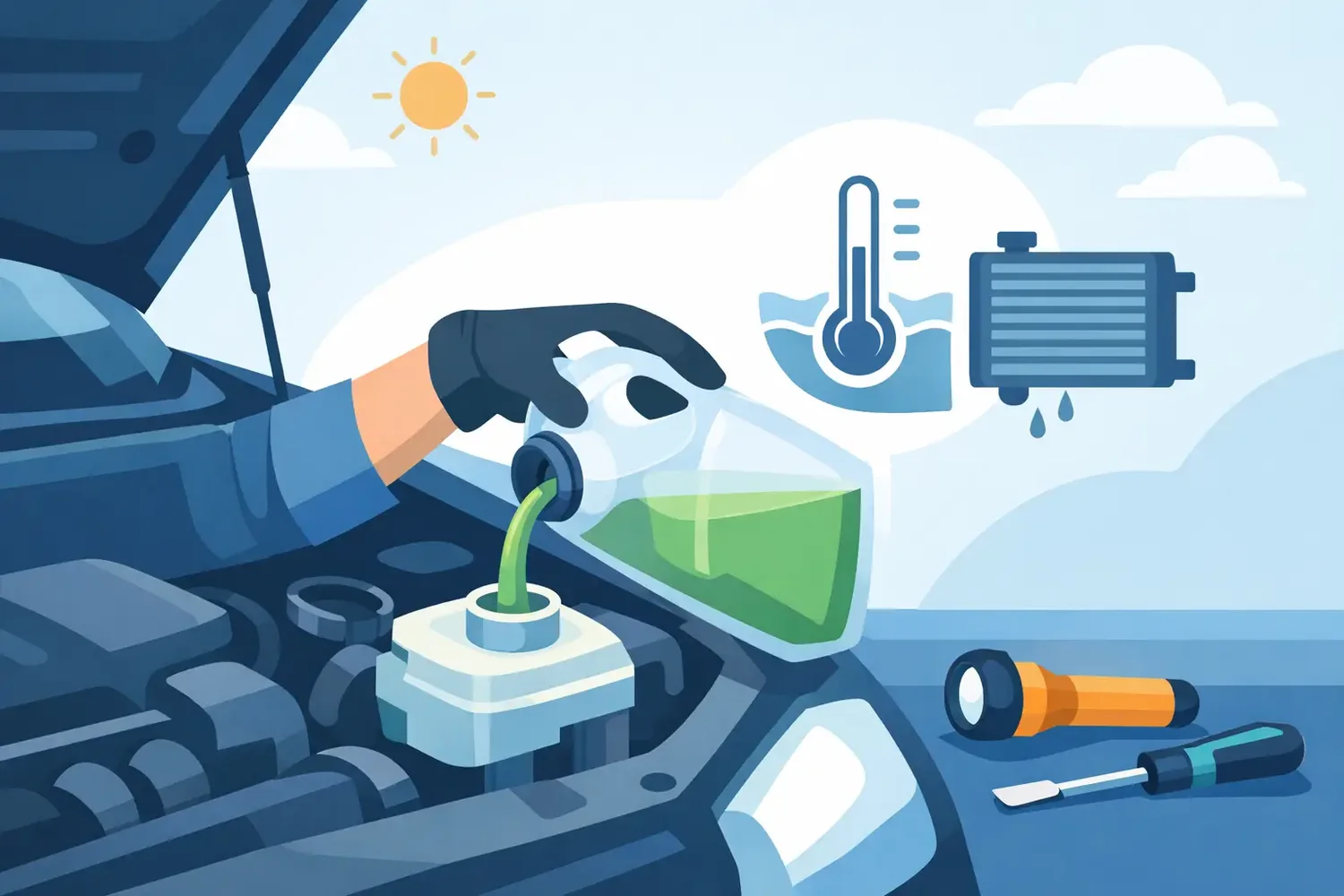 How to Check Engine Coolant Safely